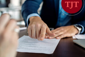 Attorney reviewing terms of a New Jersey FRO modification with a client